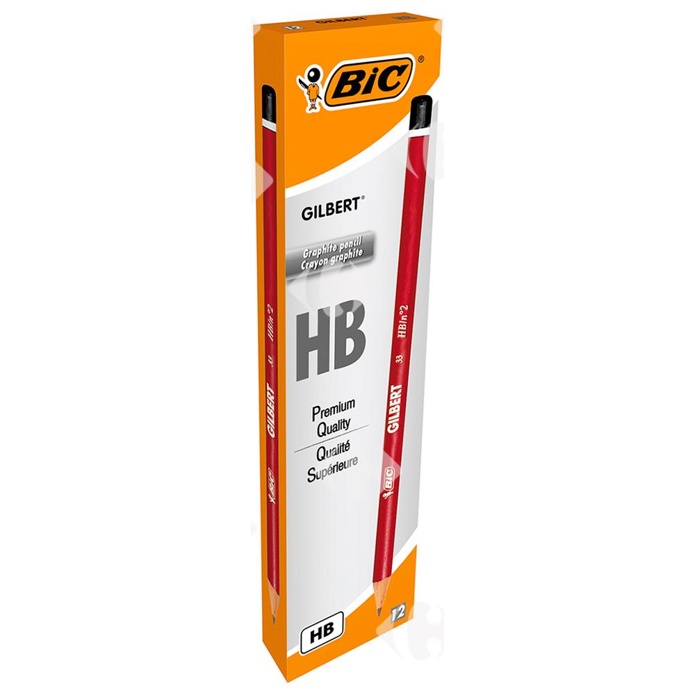 [74847] Crayon HB BIC Gilbert 33 HB Assortiment de 12 pièces Pack Promo
