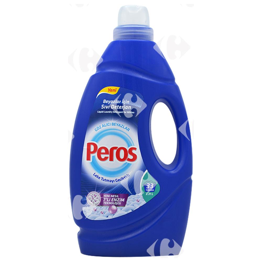[661892] Détergent Lessive Liquide Machine Blanc Couleur Peros 2,3L.