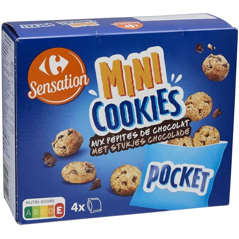 [720965] Mini Cookies aux Pépites de Chocolat Carrefour 4 unités 40g