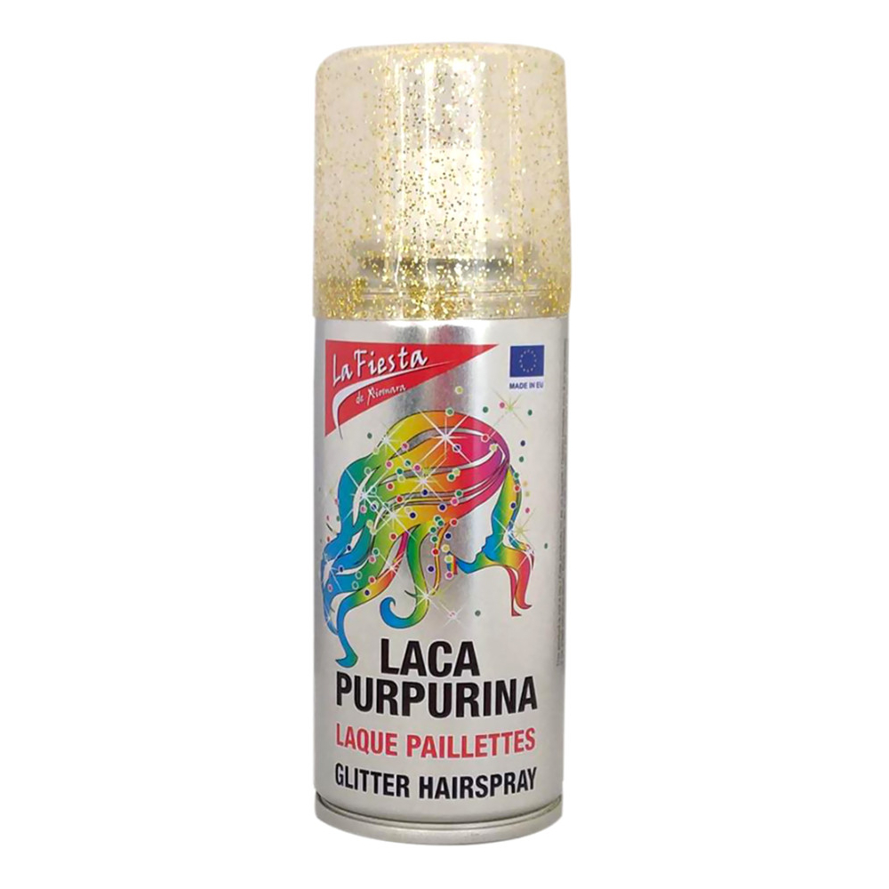 Spray Cheveux Pailleté Doré La Fiesta 125ml