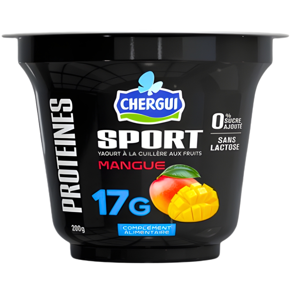 [725121] Yaourt à La Cuillère Protéiné Mangue (17g) Chergui 200g