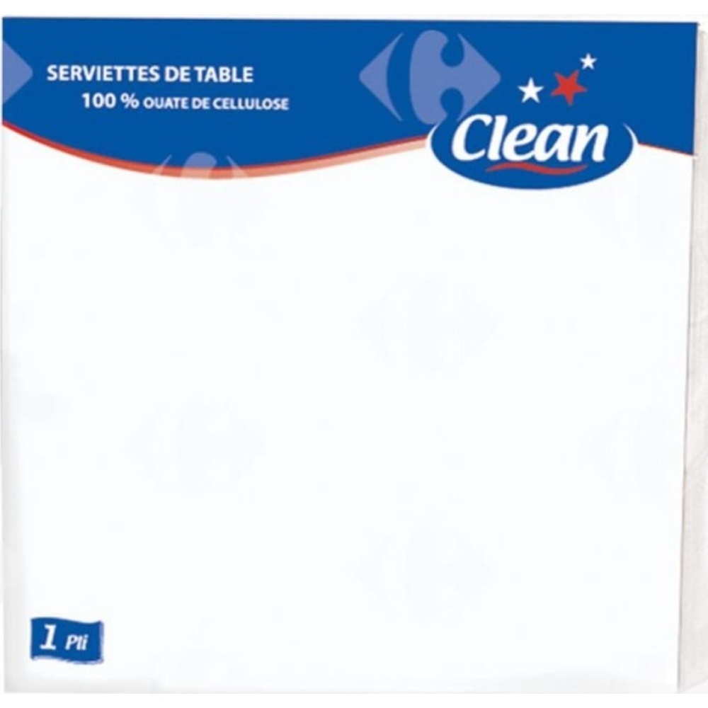 Serviettes de Table blanches 30x30cm - 3x80 pièces