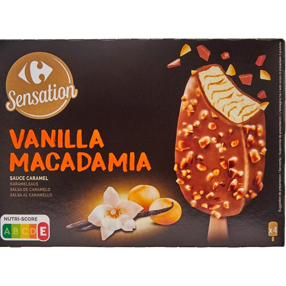 [732919] Bâtonnets Vanille Macadamia Carrefour Sensation 4 unités 282g