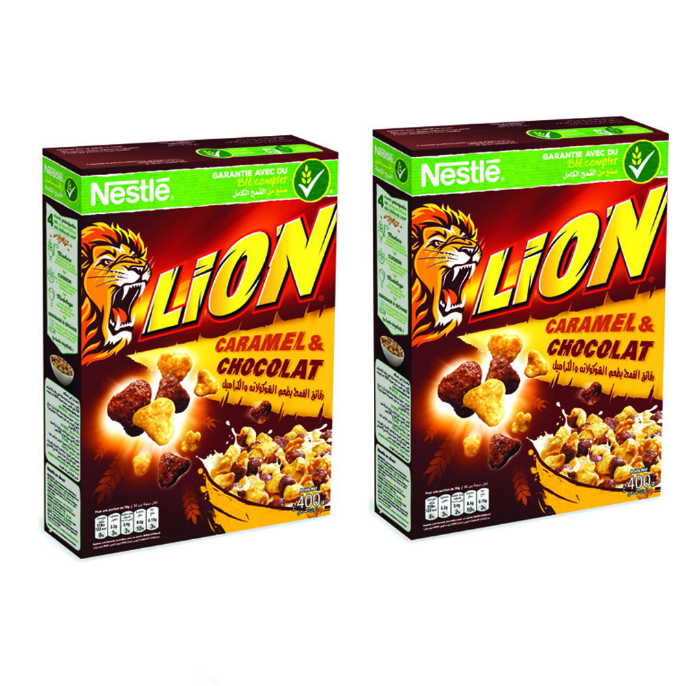 Lot de 2 Céréales Lion 400g (-2ème à -50%)