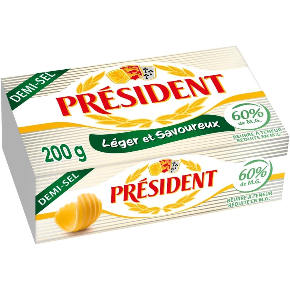 [734735] Beurre Demi Sel Plaquette 60% M.g Président 200g