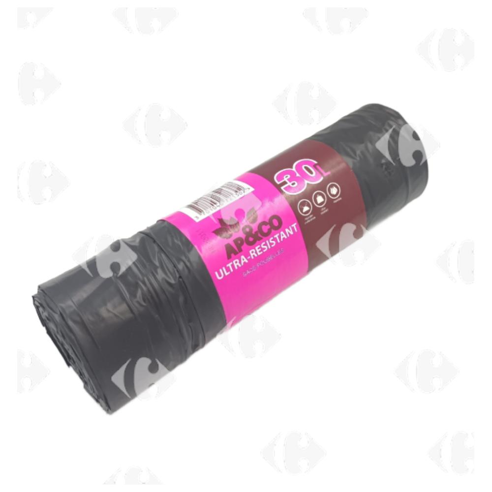 [570525] Sac Poubelles Coulissant Résistant Natur Co 30L 15 unités.