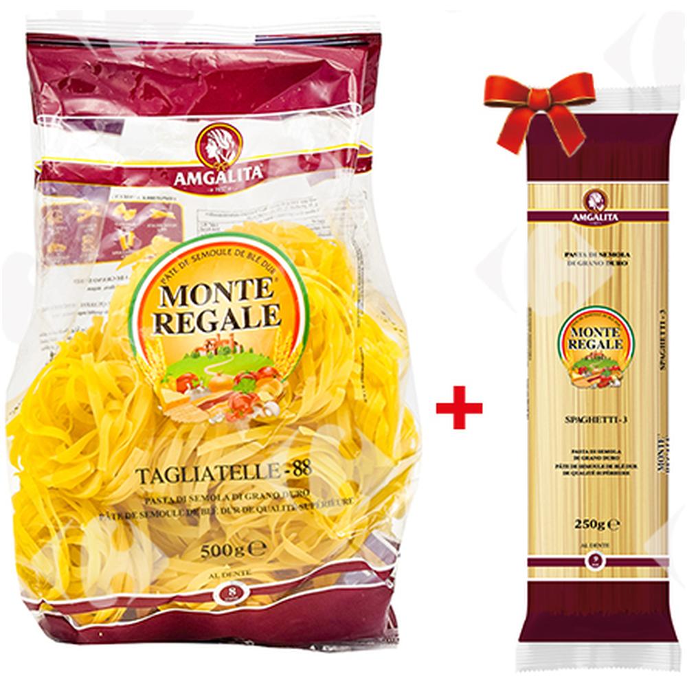 Lot Tagliatelles Monte Regale 500 g + Spaghettis Monte Regale 250 g offerts