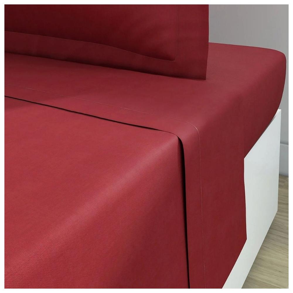 Drap Plat Percal Rose Pale Tex Home 270x300 cm