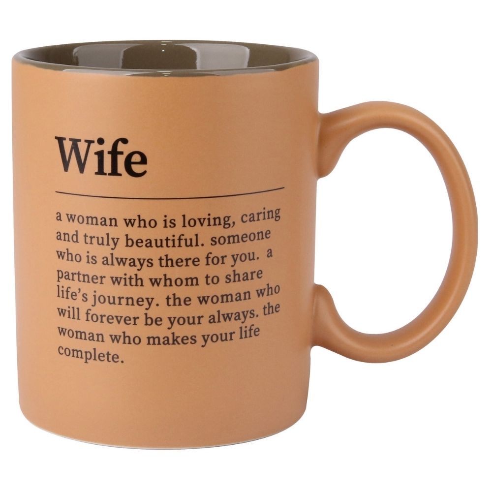 Mug Kasa en Porcelaine Orange Wife 34cl