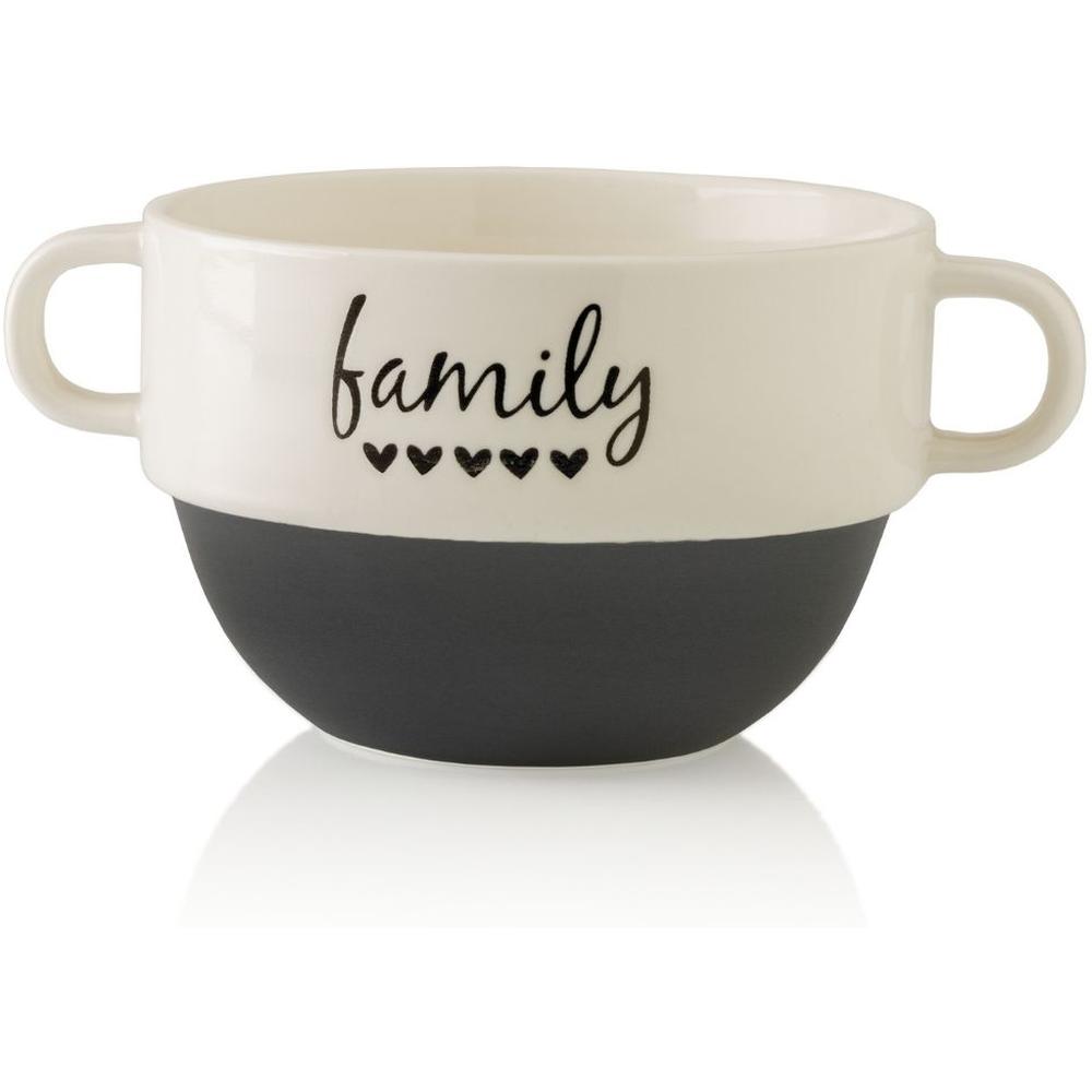 [716971] Bol en Porcelaine avec Manche Family Bleu Foncé Kasa 63cl 