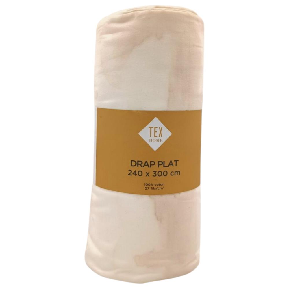 [561300] Drap Plat Blanc Tex Home 240x300cm.