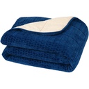 Couette en Flanelle Unie Mouton Bleu Nuit 580g.