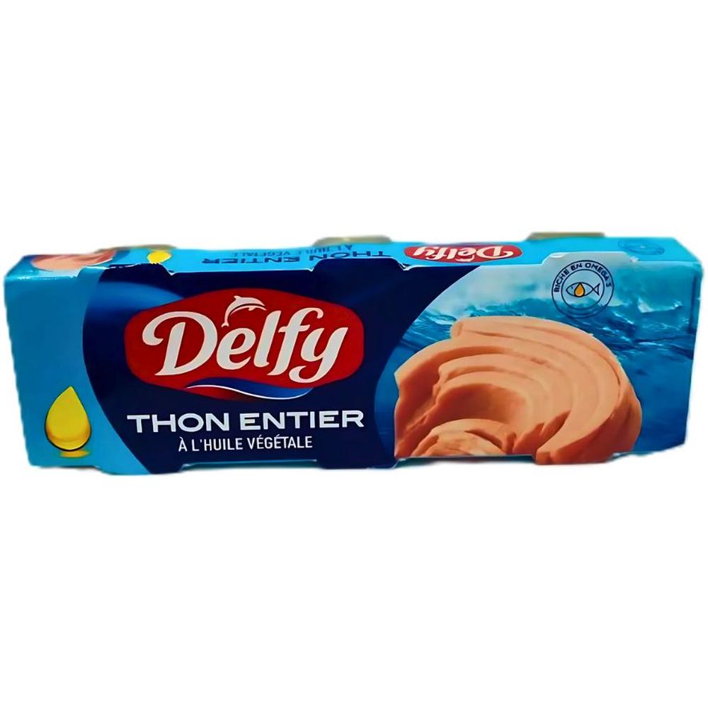 Thon Entier à l'Huile Végétale Tripack Delfy 3x85g