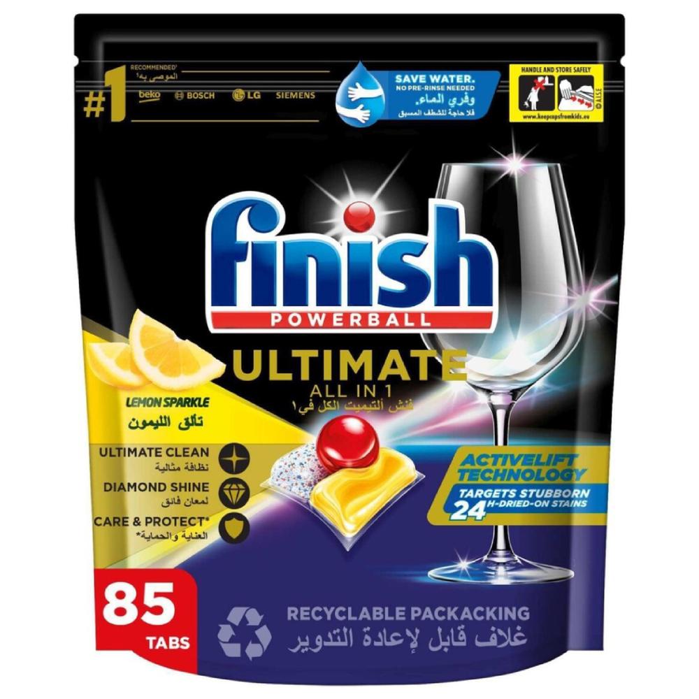 [721287] Tablettes Lave-Vaisselle AIO Powerball Ultimate Citron Finish 85 unités