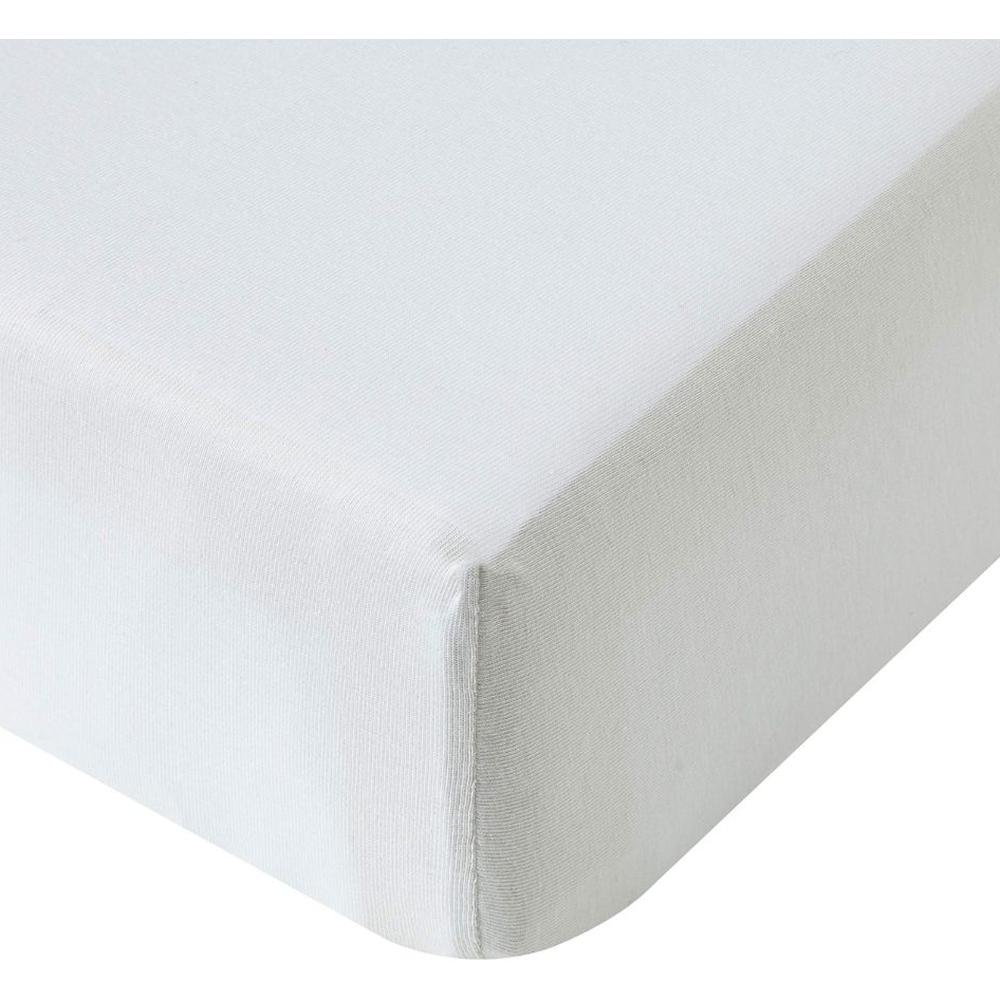 [703190] Drap Housse Blanc en Percale de Coton Bio Tex Home 160x200 cm