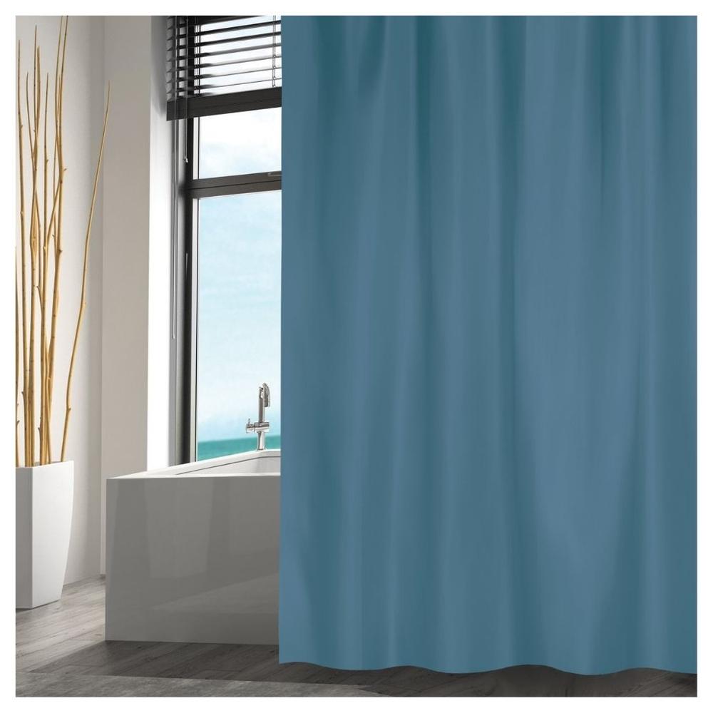 [716574] Rideau de Douche Navy Bleu MSV 180x200cm