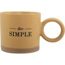 Mug Porcelaine Live Simple Jaune Kasa 37 cl