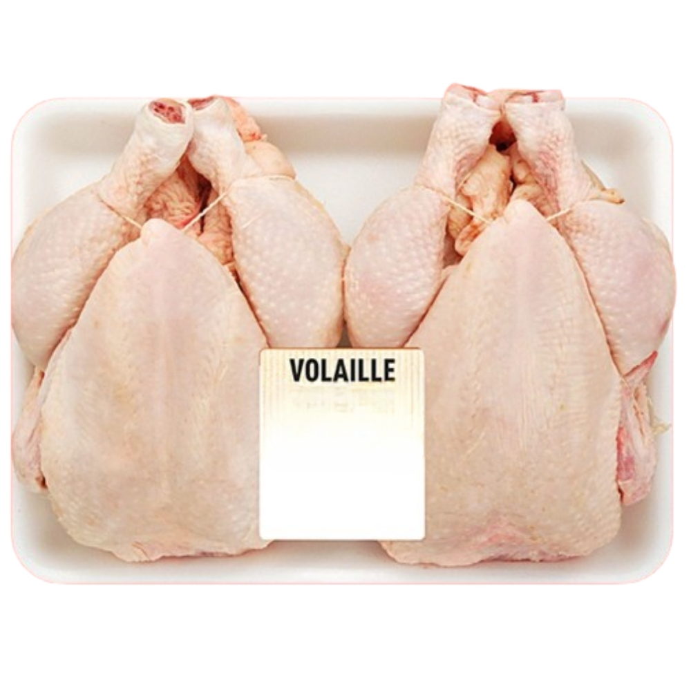 Poulet Entier en Barquette 2 pièces