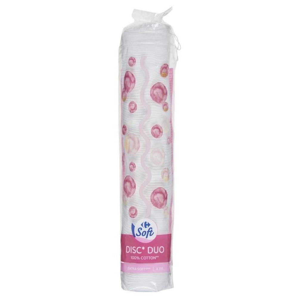 [704734] Coton Disc Duo Extra Carrefour Soft 110 unités