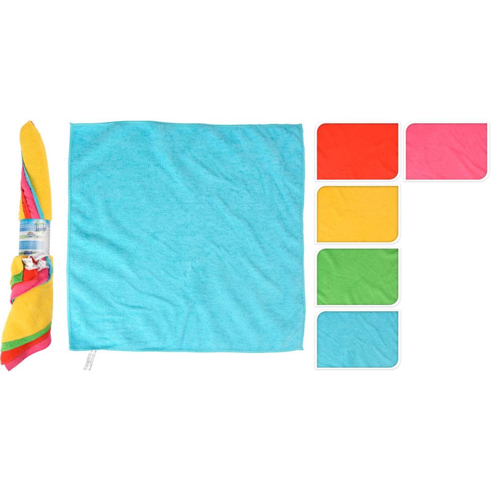 [708864] Torchons en Microfibre 40x40cm 5 unités.