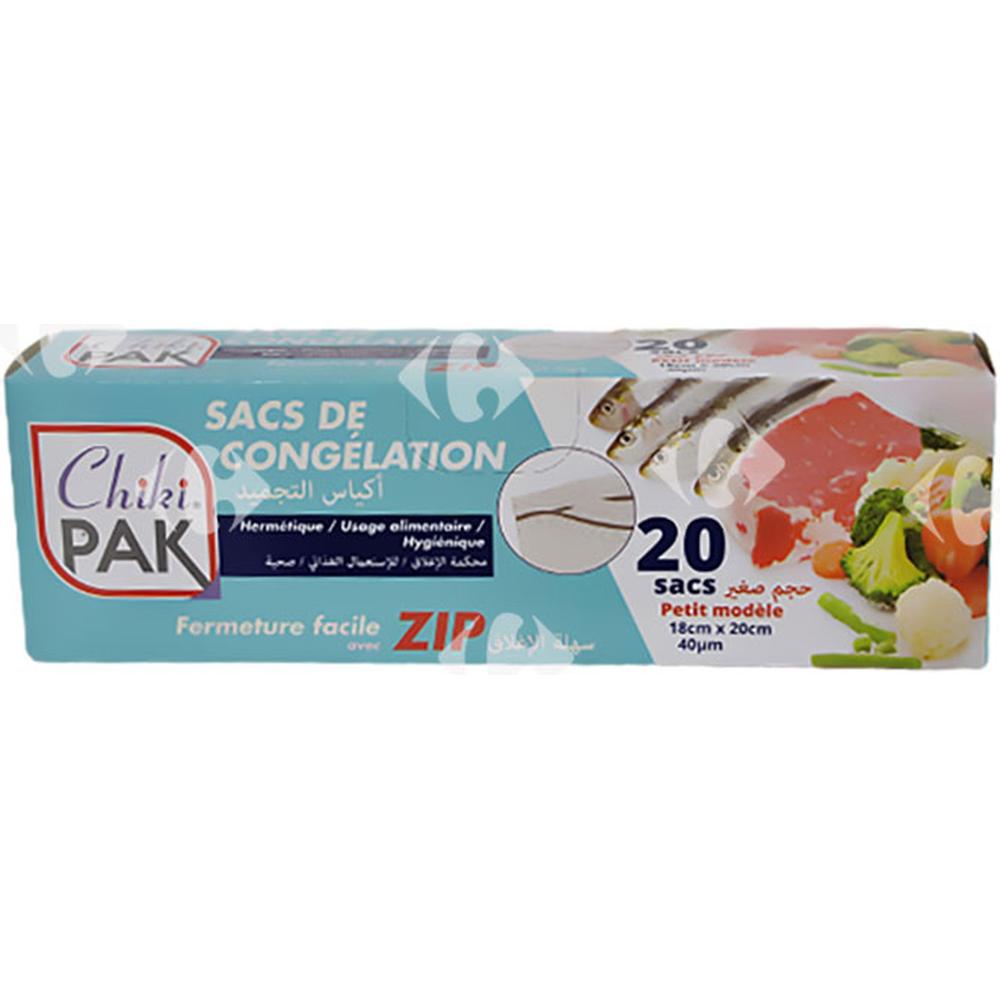 [672898] Sacs Congélation Zip Petit Chikipak 20 unités