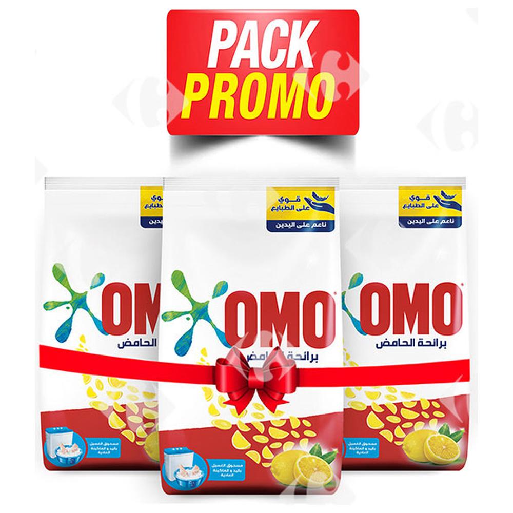 [680592] Pack de 3 sachets Lessive Main OMO 650g.