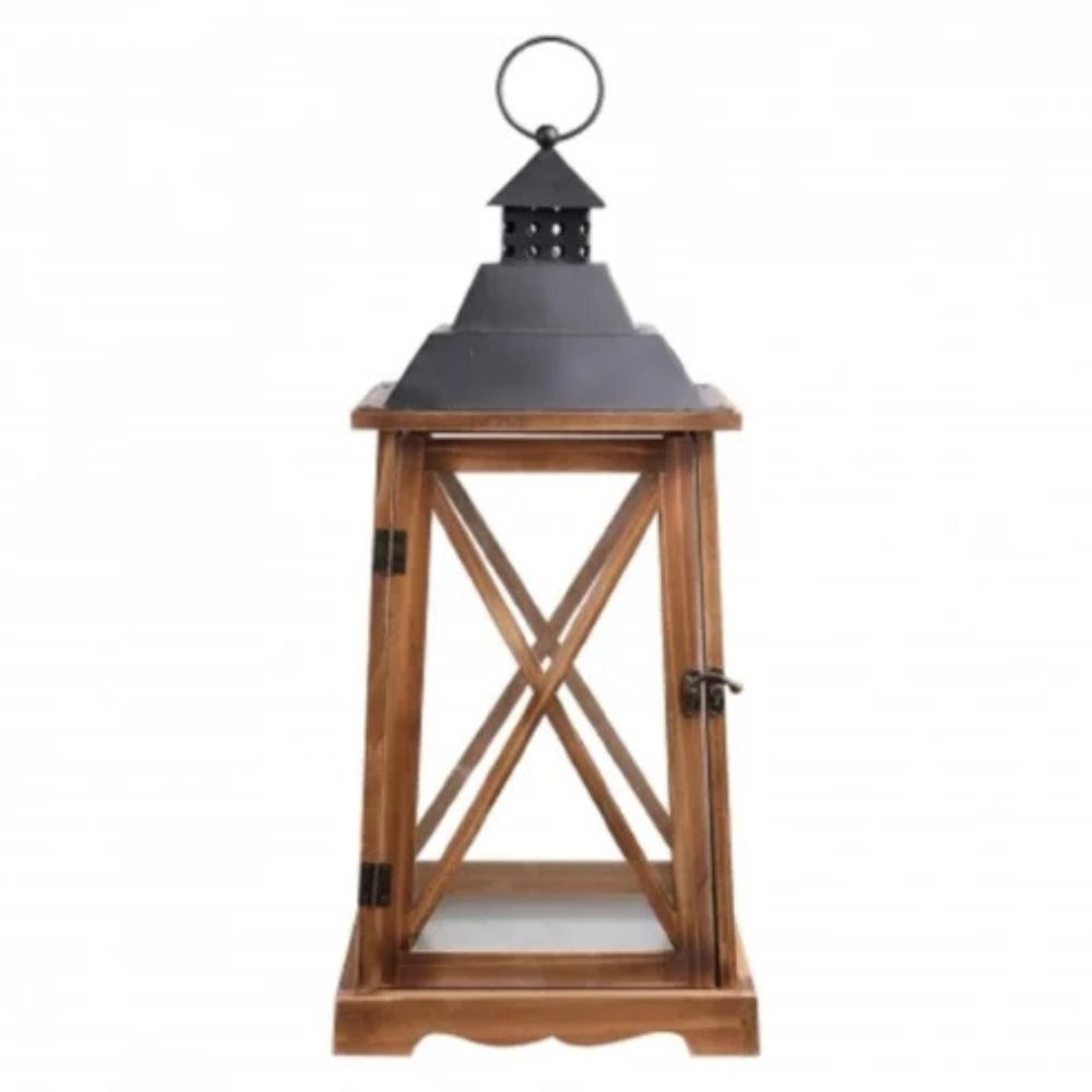 Lanterne Bois Métal Carrefour