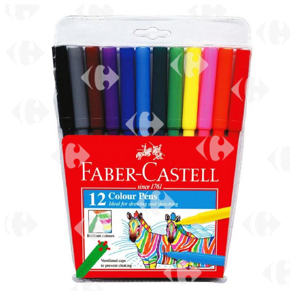 [353437] Crayons de Couleur Grand Modèle Faber Castel 12 unités + Surligneur gratuit