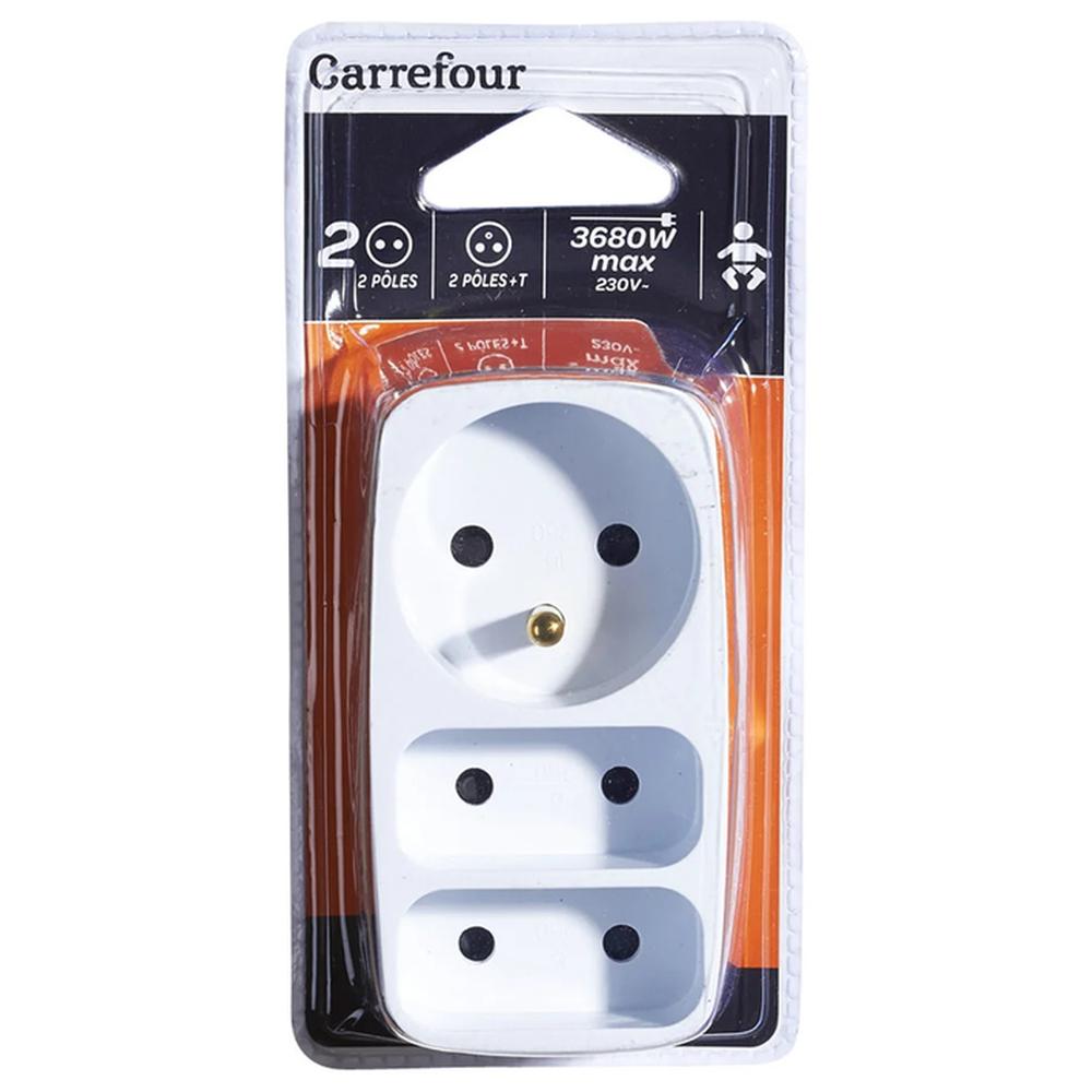 [471276] Triplite Carrefour Blanc 1x16A + 2x6A.