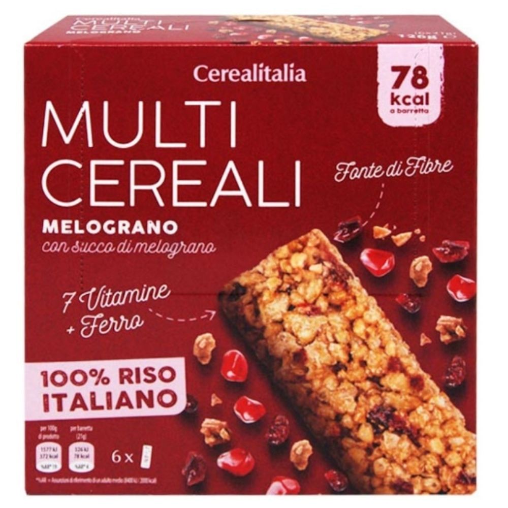 Barre Multicéréale Grenade Cerealitalia 126 g