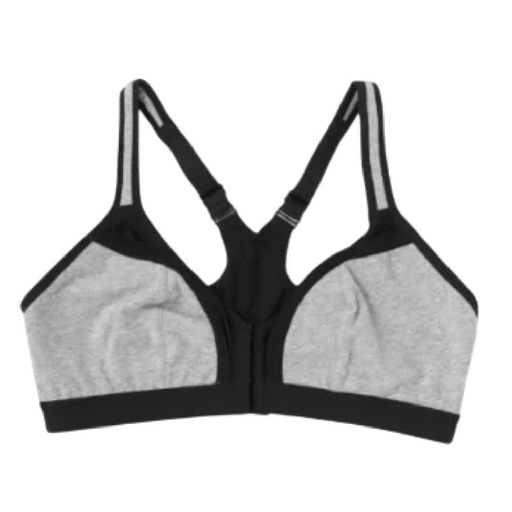[633653] Soutien-gorge Sport Coton Gris Chiné