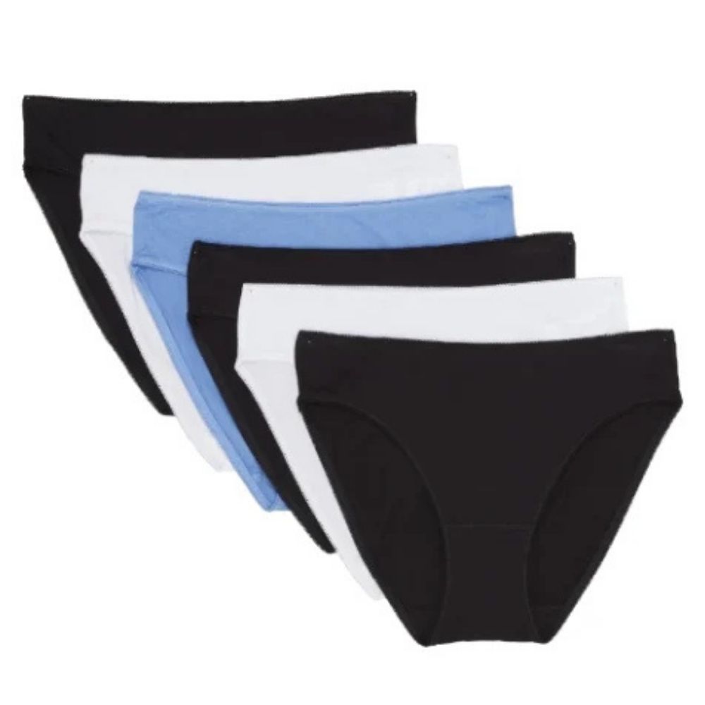 [691598] Lot 5 Slips Coton Unis Blanc