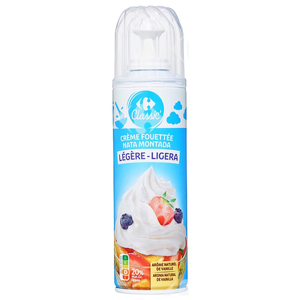Crème Fouettée Légère Carrefour 250g