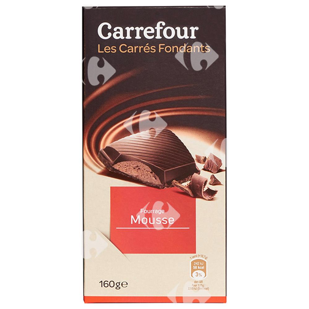 [231114] Tablette de Chocolat Noir Fourrage Mousse Carrefour 160g