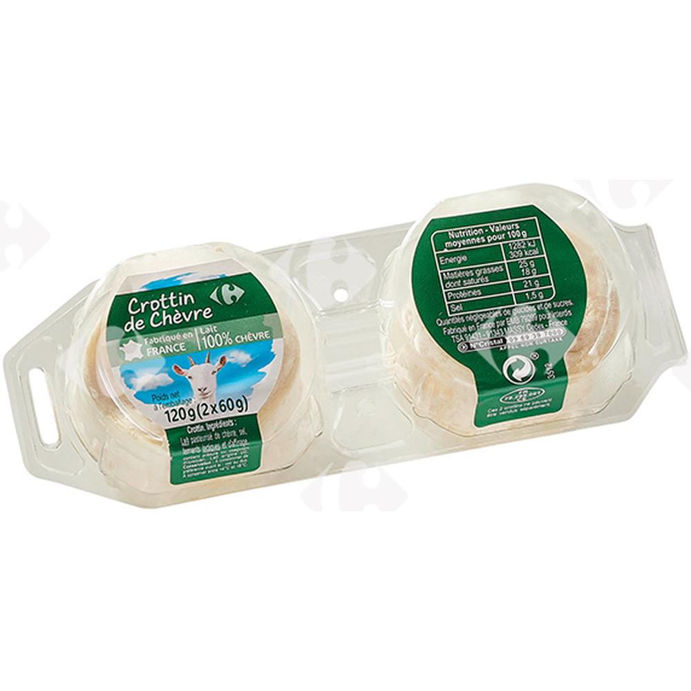 [366204] Crottin de Chèvre 45% Mg Carrefour 2x60g
