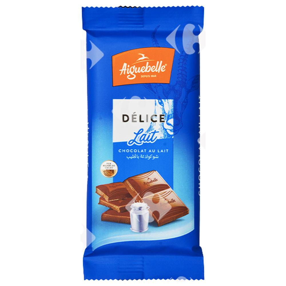 Tablette de Chocolat au Lait Délice Aiguebelle 45g.