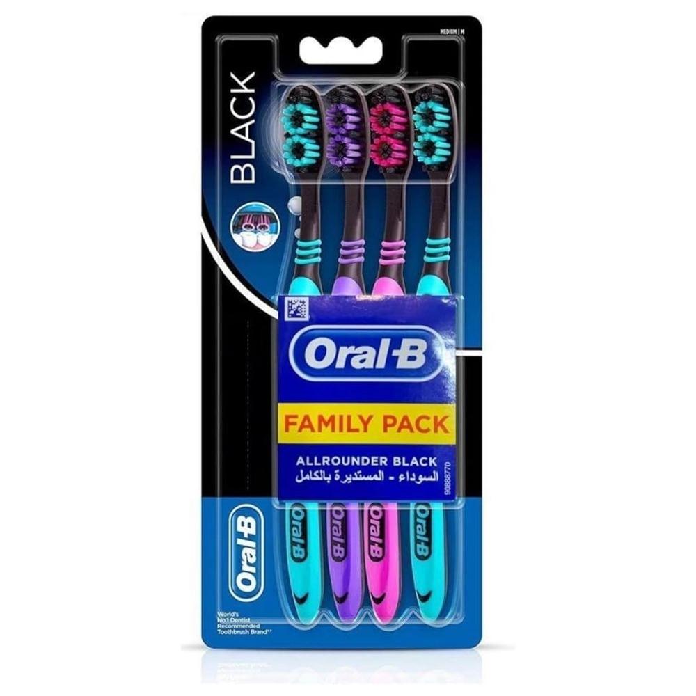 [673226] Brosse à Dents All Ronder Black Oral-B 4 unités