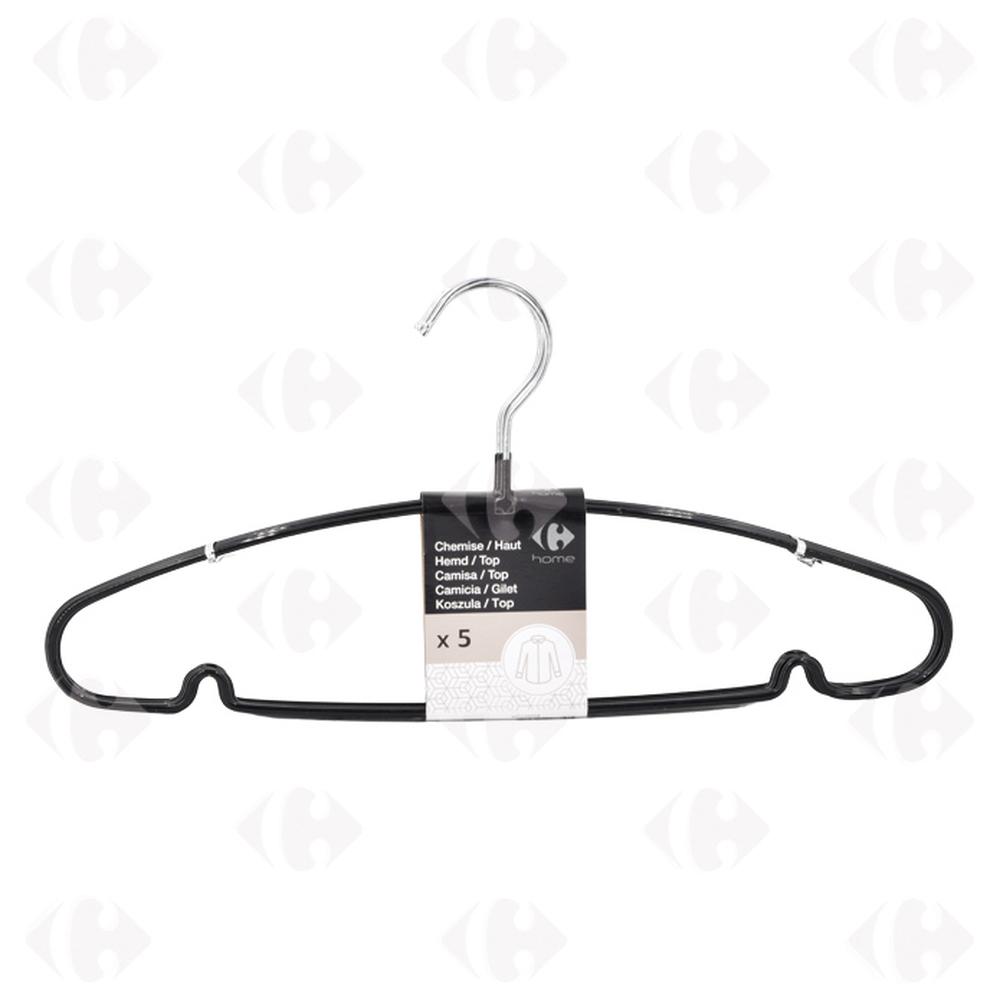 Cintres Pvc Noir Carrefour Home 5 pièces