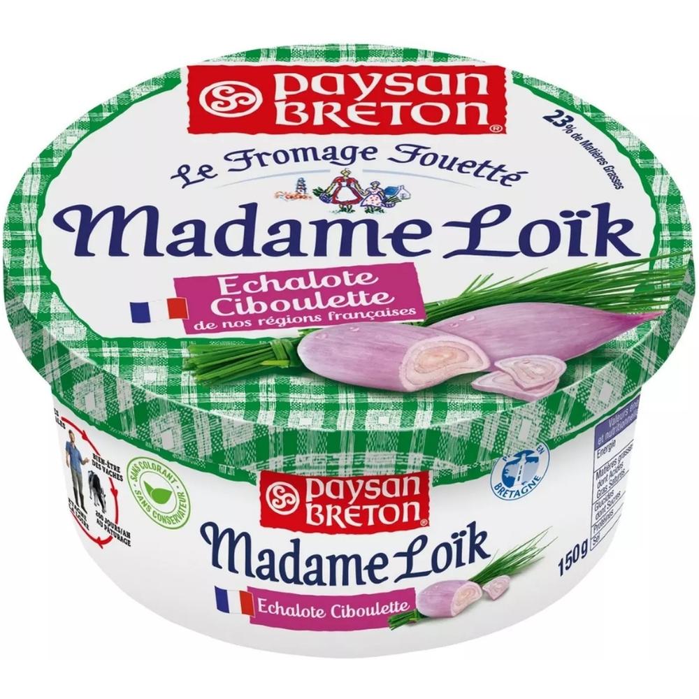 Fromage Fouetté Échalote Ciboulette Sel Mme Loïk 150g
