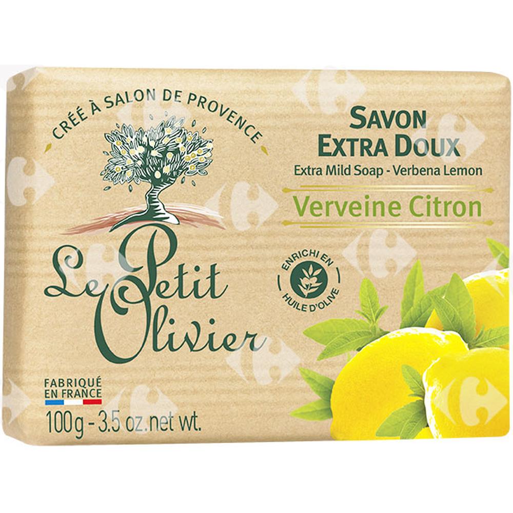 Savon Extra Doux Verveine Citron Le Petit Olivier 100G