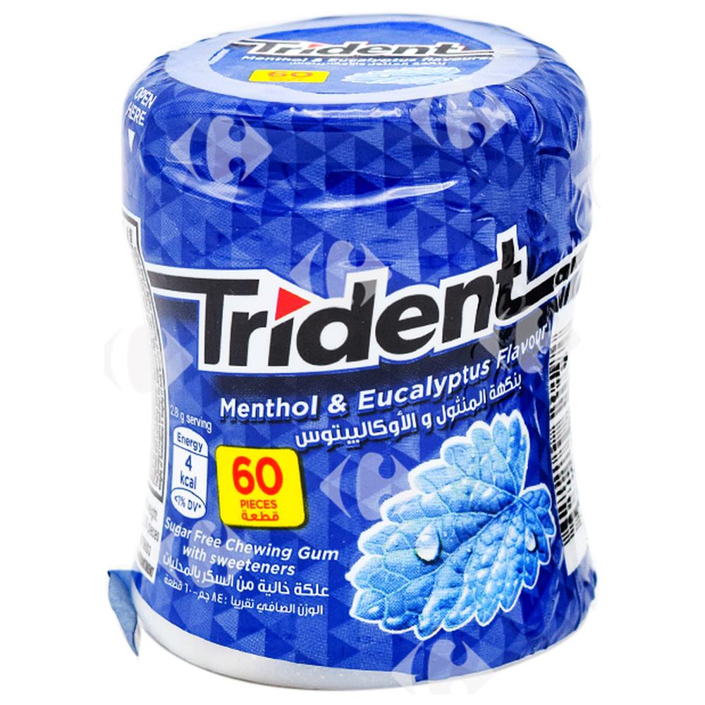 [638848] Chewing-Gum Menthe sans Sucre Trident 60 pièces