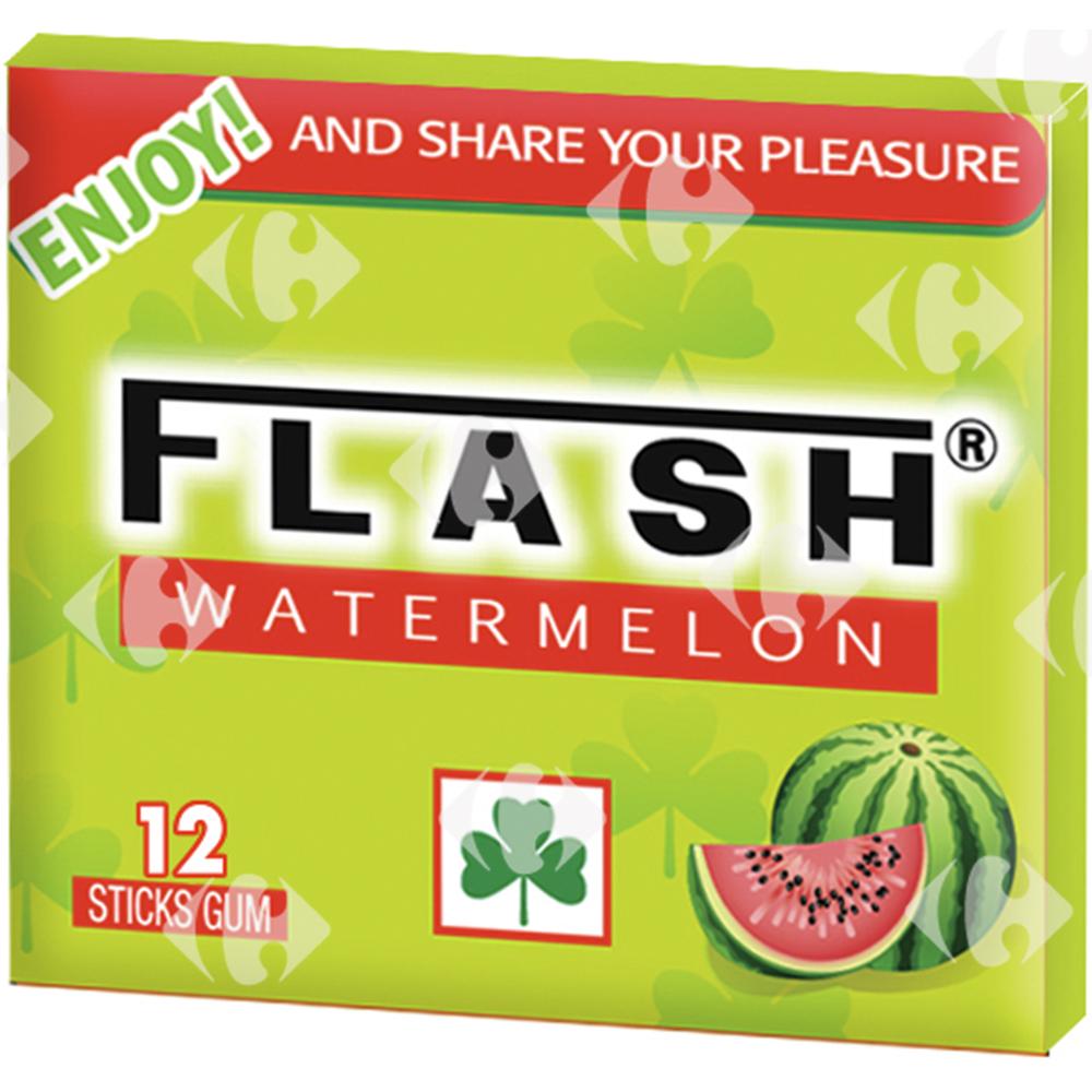 [686501] Chewing-Gum Pastèque Premium Flash 12 unités