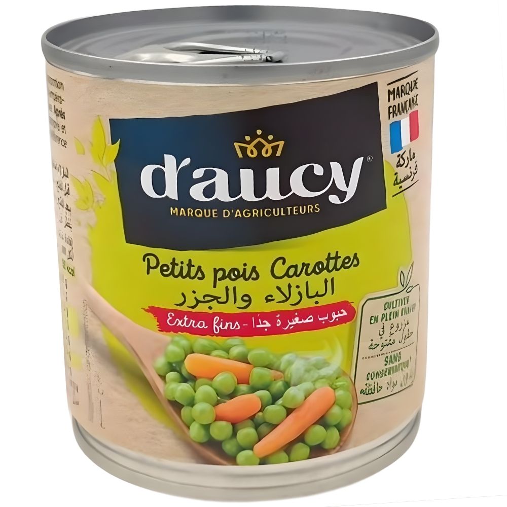 Conserve de Petits Pois et Carottes Extra Fins D'Aucy