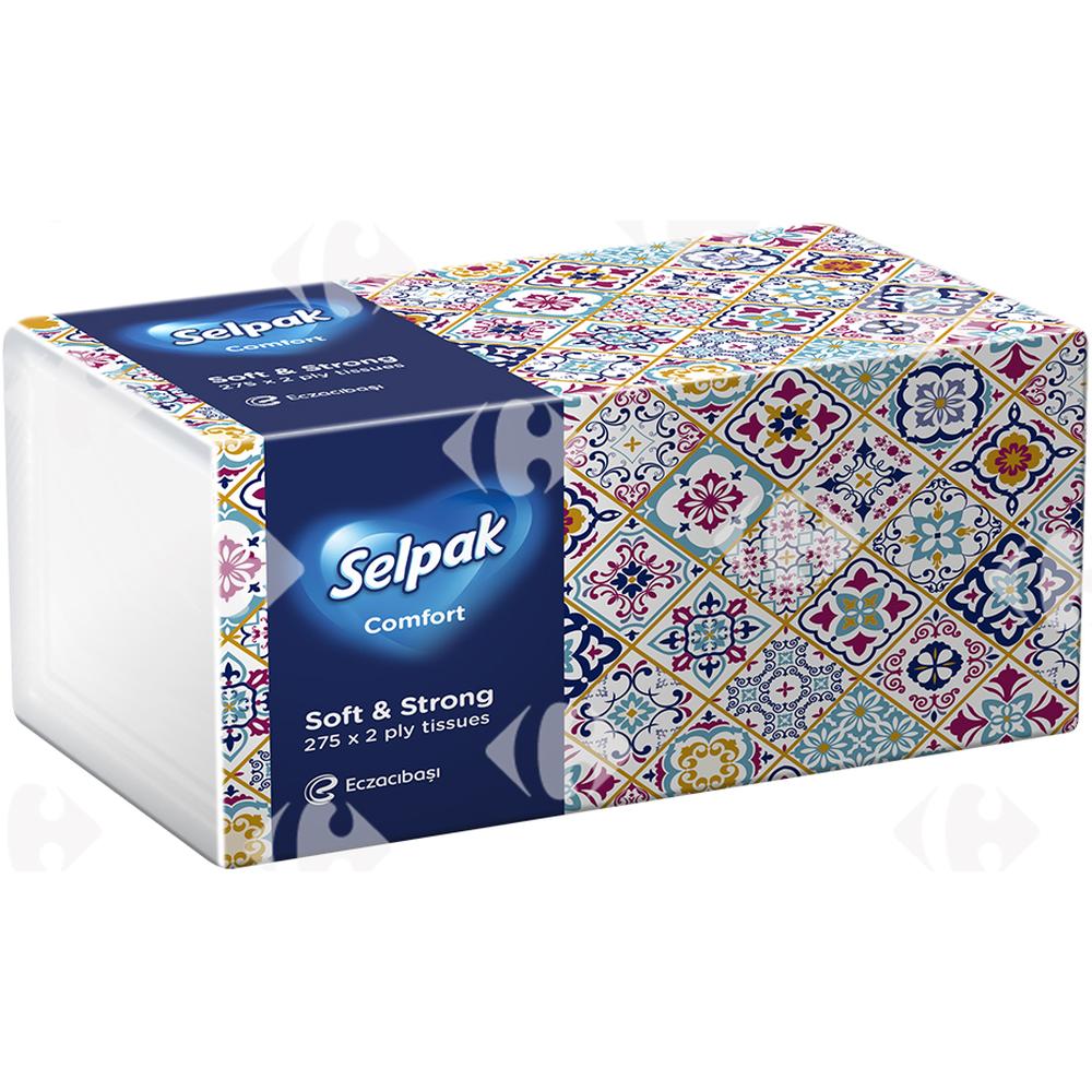 Boite Mouchoirs Comfort Selpak 2Plis 275 unités