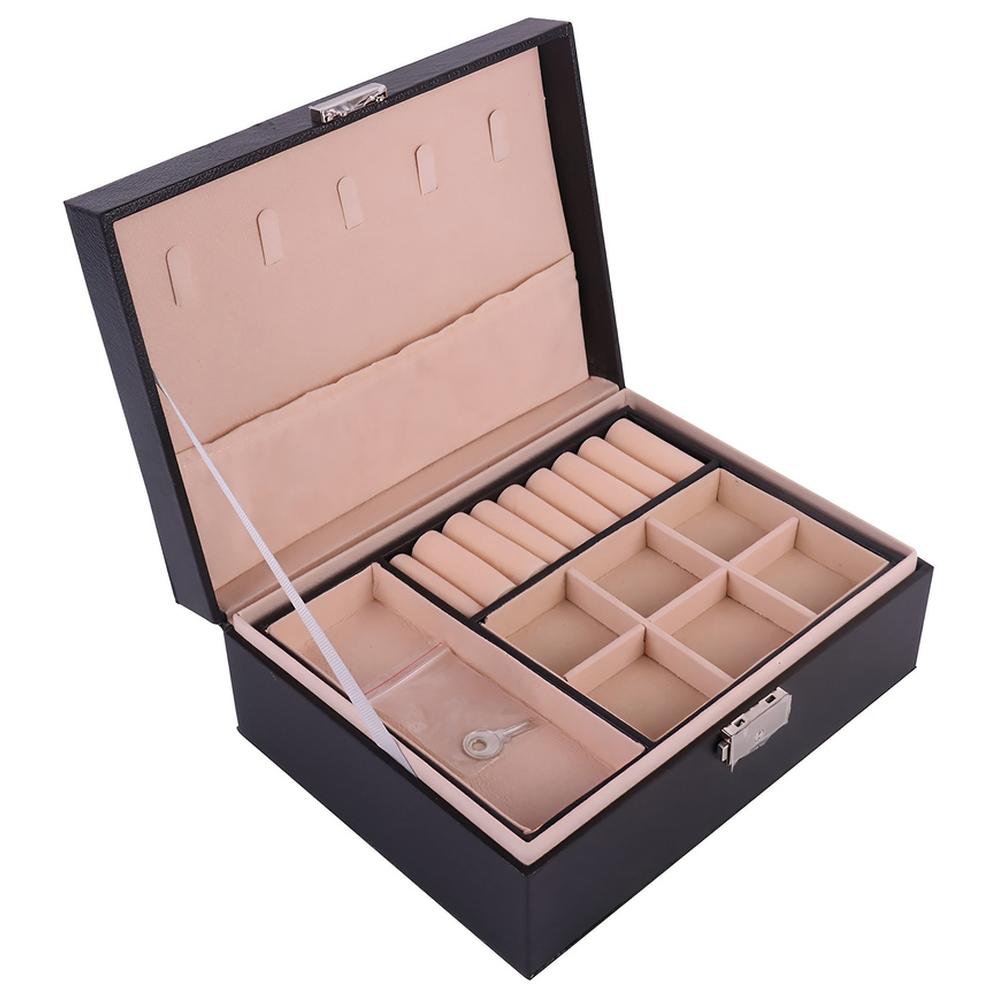 [711502] Boîte à Bijoux avec Tiroir Velours Kasa 23x17x6cm