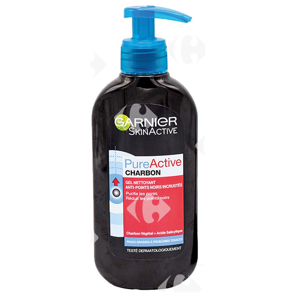 Gel Nettoyant Anti-Points Noirs Incrustés au Charbon Skin Active Garnier 200ml
