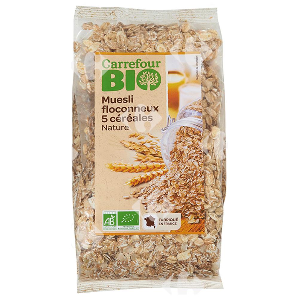 [528395] Muesli Aux 5 Céréales Carrefour Bio 500g
