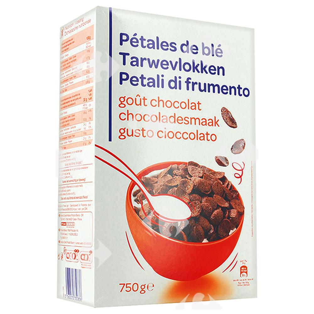[184832] Céréales Pétales Blé Chocolat Carrefour Blanc750g