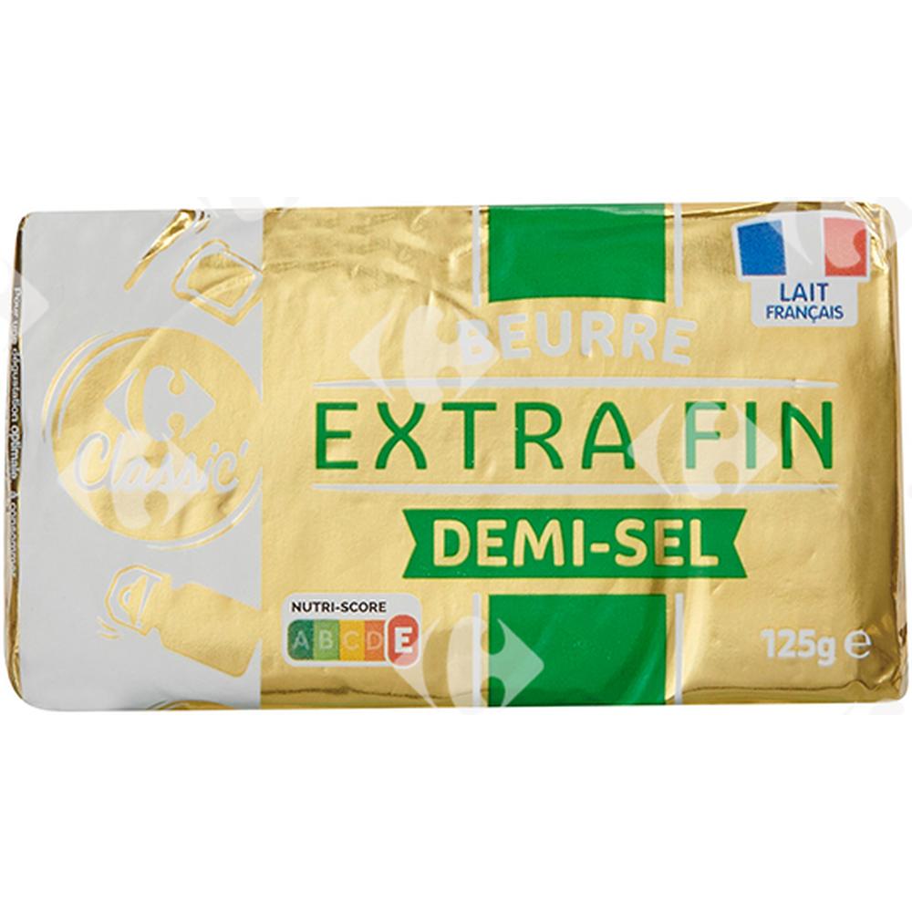 [644261] Beurre Demi-Sel Extra Fin 80%Mg Carrefour 125g