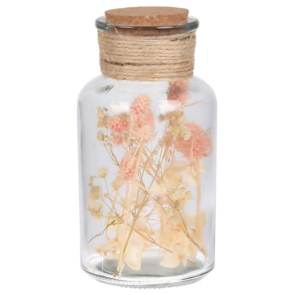 [680642] Décoration Florale dans un Pot en Verre 13cm